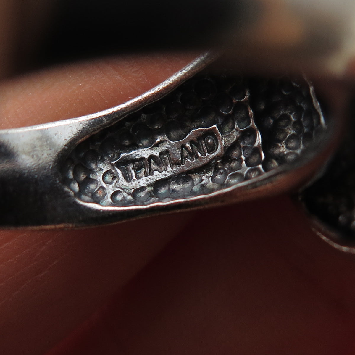 925 Sterling Silver Vintage Real Black Onyx Modernist Oxidized Ring Size 9