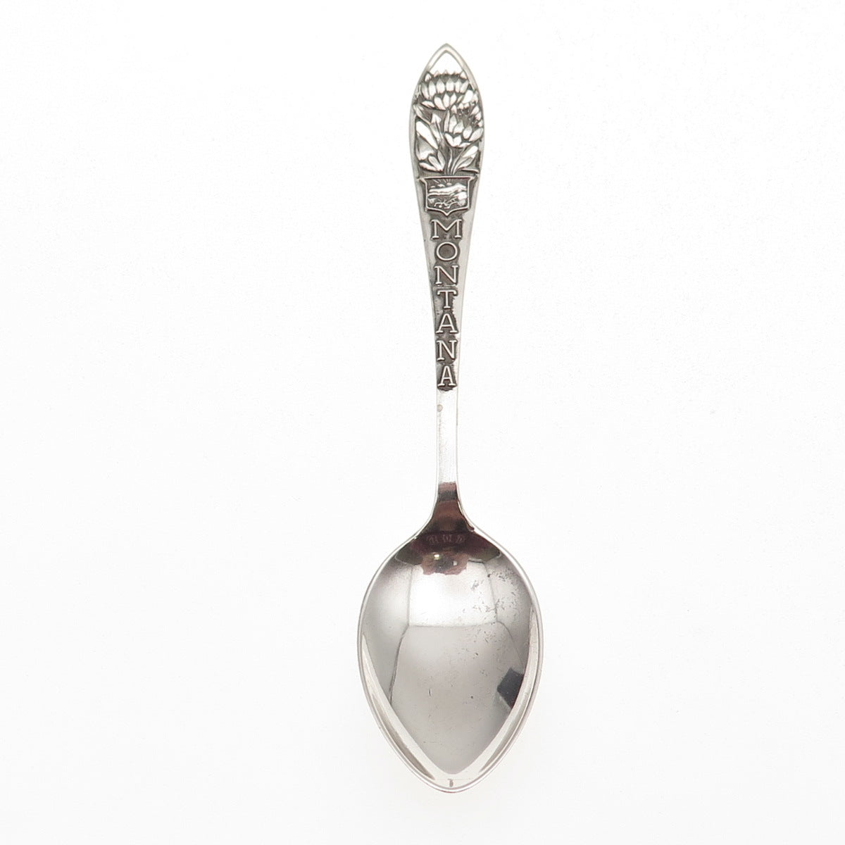Charles M. Robbins Sterling Silver Antique Art Deco Montana State Coffee Spoon