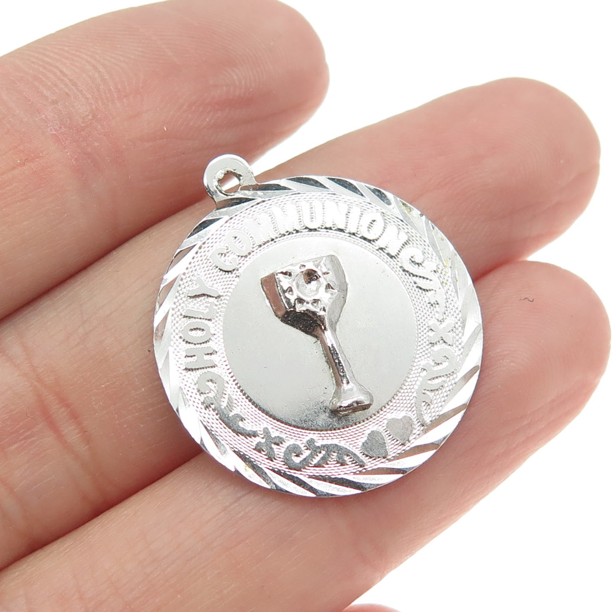 925 Sterling Silver Vintage "Holy Communion" Goblet Charm Pendant