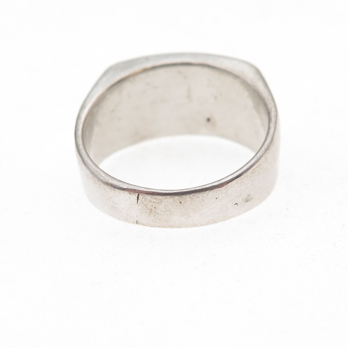 Old Pawn 925 Sterling Silver Vintage Southwestern Turquoise Inlay Ring Size 7