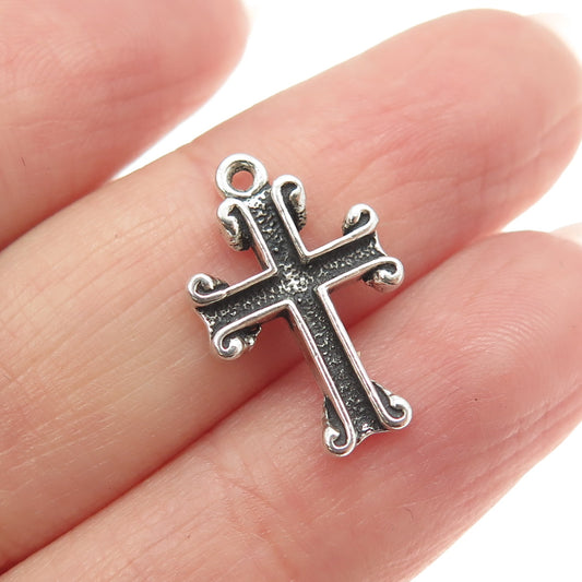 SUN WEST 925 Sterling Silver Vintage Cross Pendant