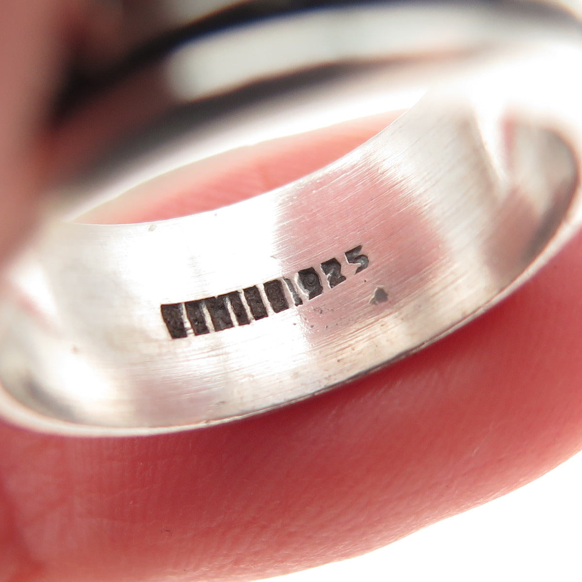 925 Sterling Silver Vintage Mexico Greek Key Oxidized Band Ring Size 6