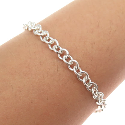 WHITNEY KELLY 925 Sterling Silver Vintage Rolo Link Bracelet 7"