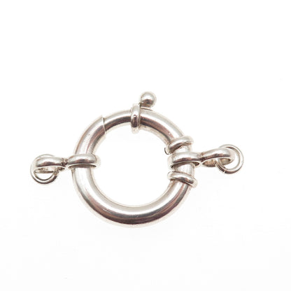 925 Sterling Silver Vintage Bracelet / Necklace Spring Ring Lock Clasp