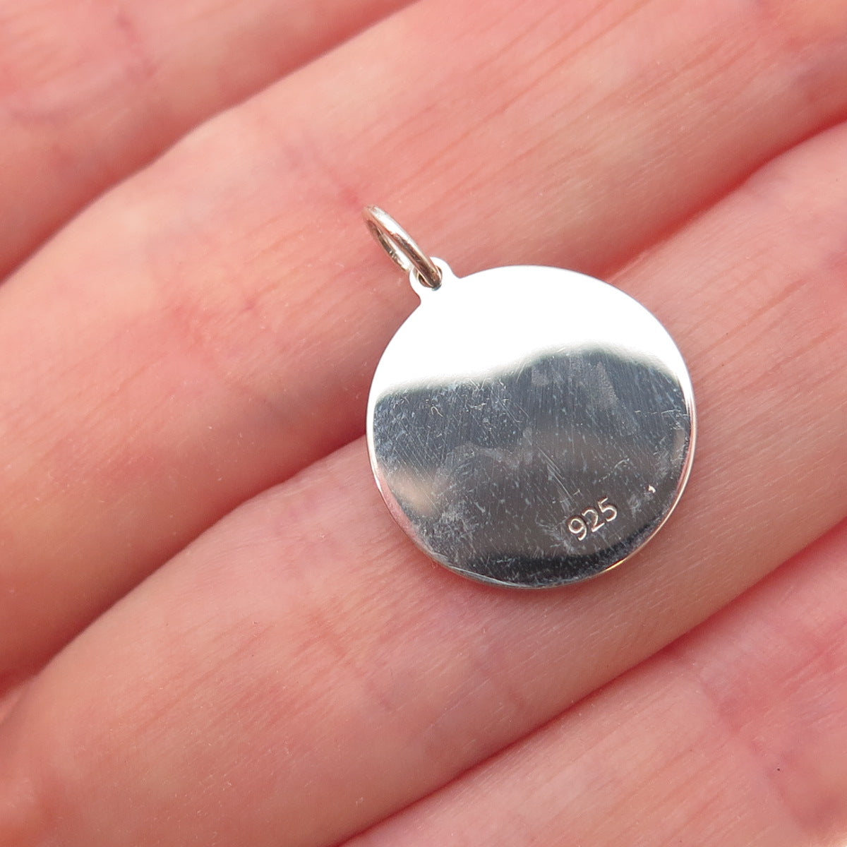 925 Sterling Silver Red Enamel Couple Hearts Charm Pendant