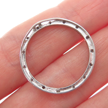 CHARLES WINSTON 925 Sterling Silver Real Diamond Circle of Life Slide Pendant