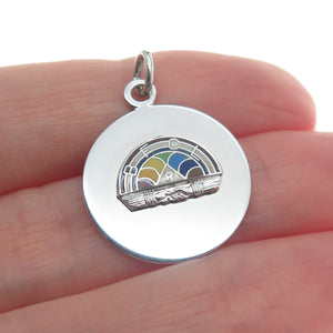 WELLS 925 Sterling Silver Vintage Enamel Masonic Youth Group Charm Pendant