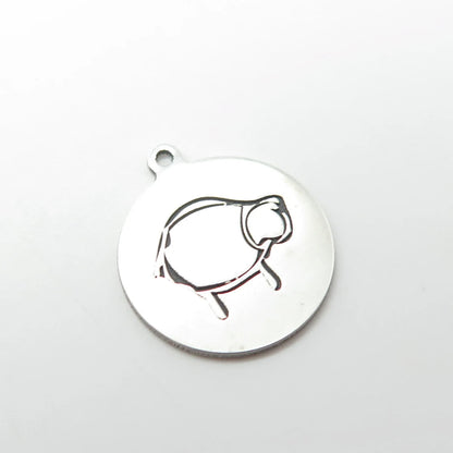 925 Sterling Silver USA Two In Town Cow Charm Pendant