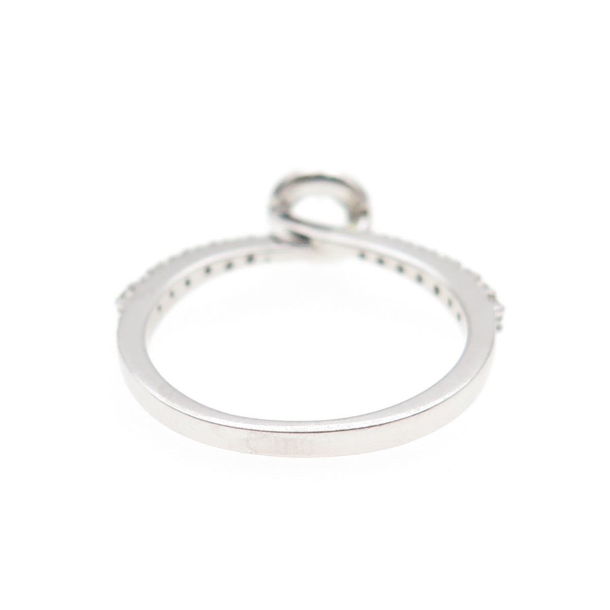 925 Sterling Silver Real Round-Cut White Topaz Engagement Ring Size 6.5