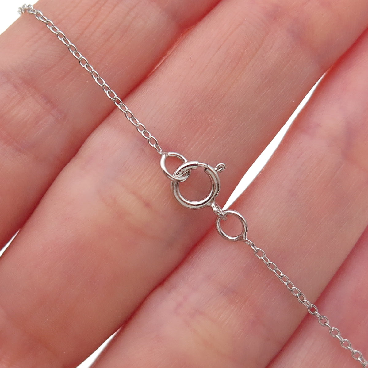 925 Sterling Silver Real Round-Cut Citrine Cable Chain Necklace 18"