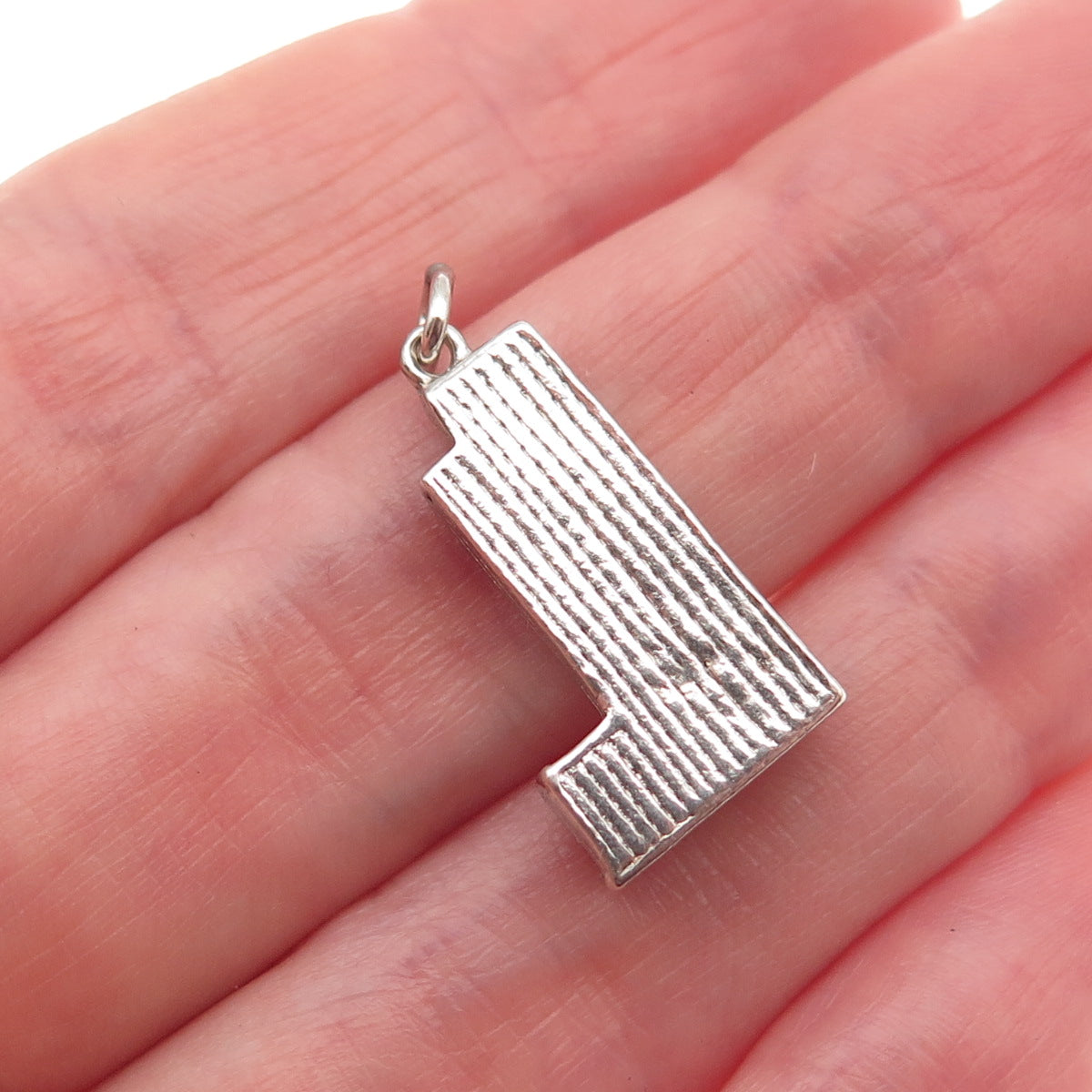 WELLS 925 Sterling Silver Vintage Prudential Tower 3D Mini Charm Pendant