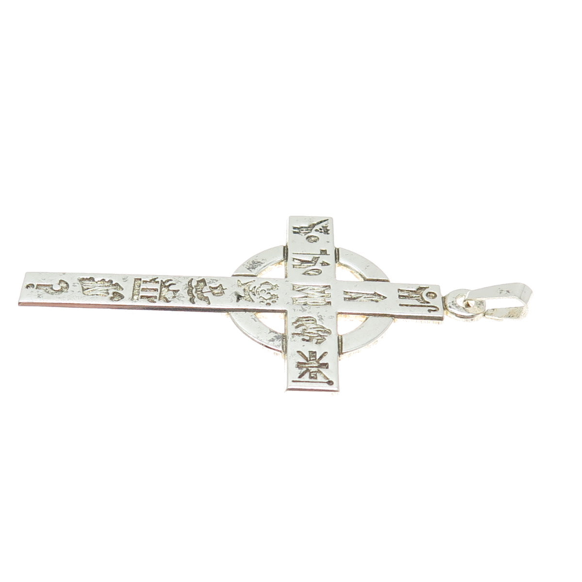 SOLVAR 925 Sterling Silver Vintage Dublin Viking Cross Pendant