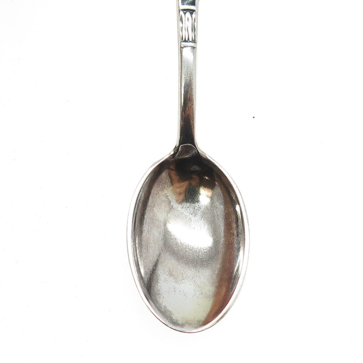 J. TOSTRUP 925 Sterling Silver Antique Art Deco Norway Enamel Coffee Spoon