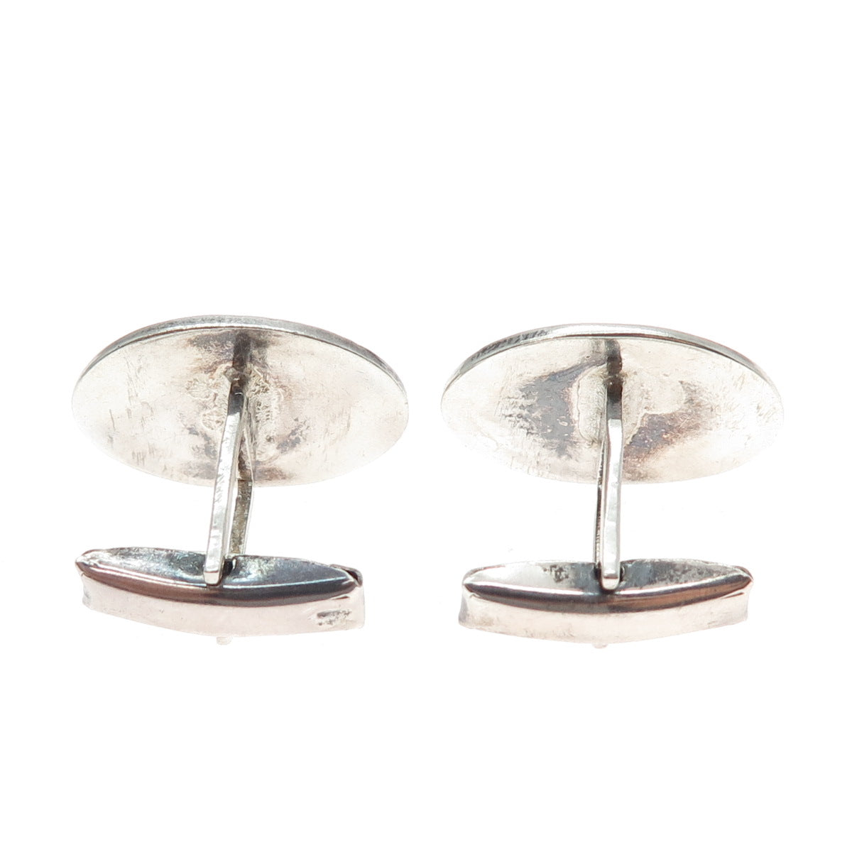 900 Silver Vintage Peruvian Goddess Oxidized Cufflinks