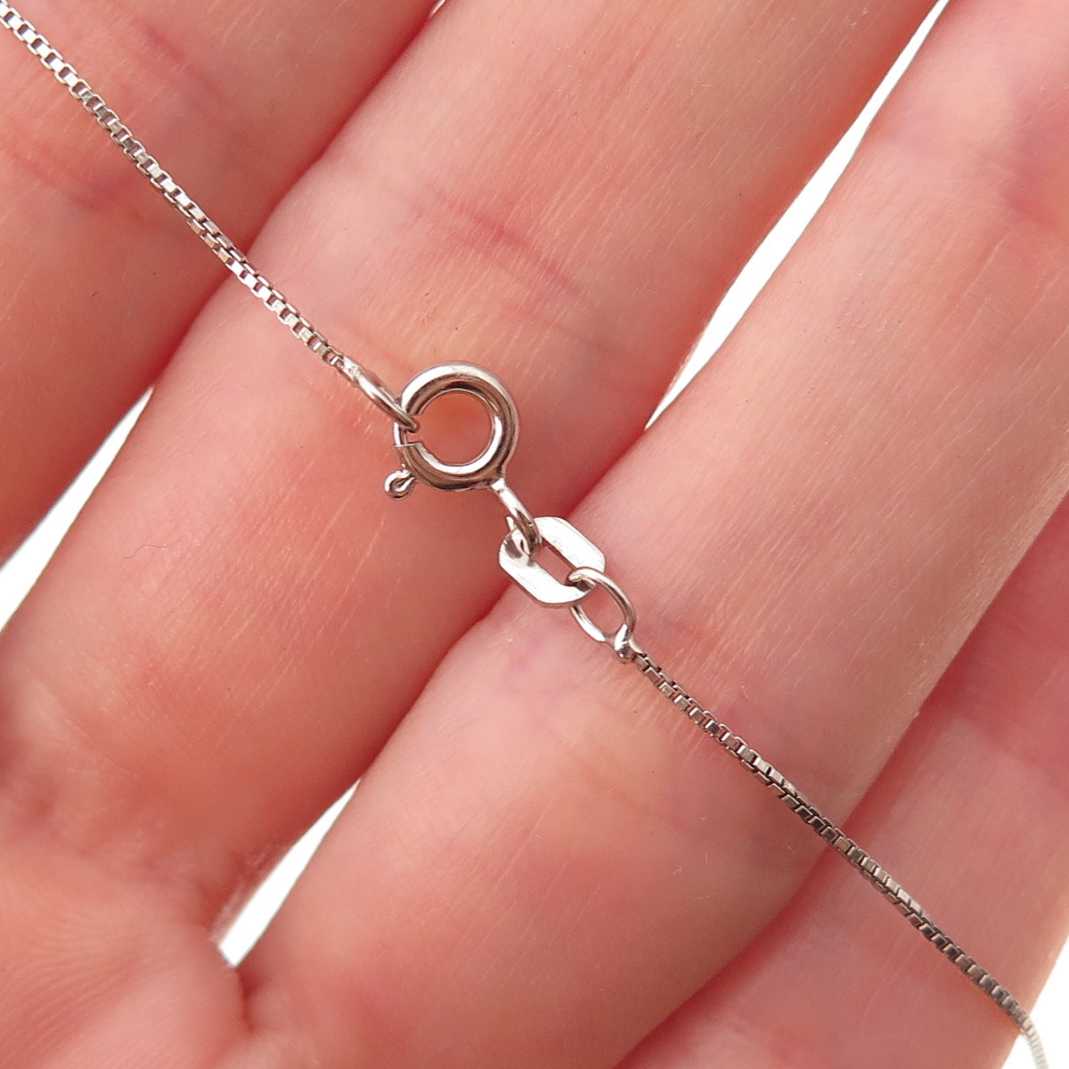 925 Sterling Silver Real Black Diamond Scorpio Zodiac Box Chain Necklace 18"