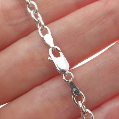 925 Sterling Silver Twisted Figaro Chain Necklace 18"