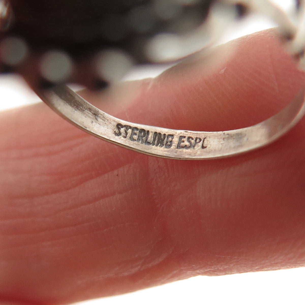 ESPO Joseph Esposito 925 Sterling Silver Vintage Real Turquoise Ring Size 6.25