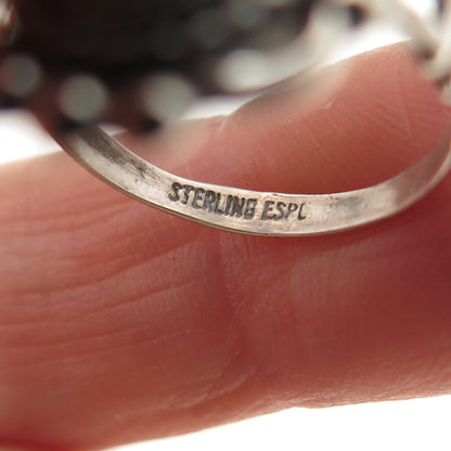 ESPO Joseph Esposito 925 Sterling Silver Vintage Real Turquoise Ring Size 6.25