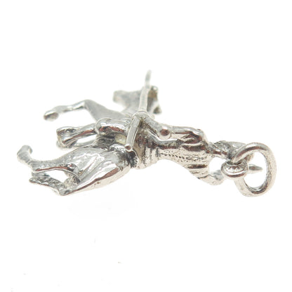 925 Sterling Silver Vintage Nomad on Donkey Charm Pendant