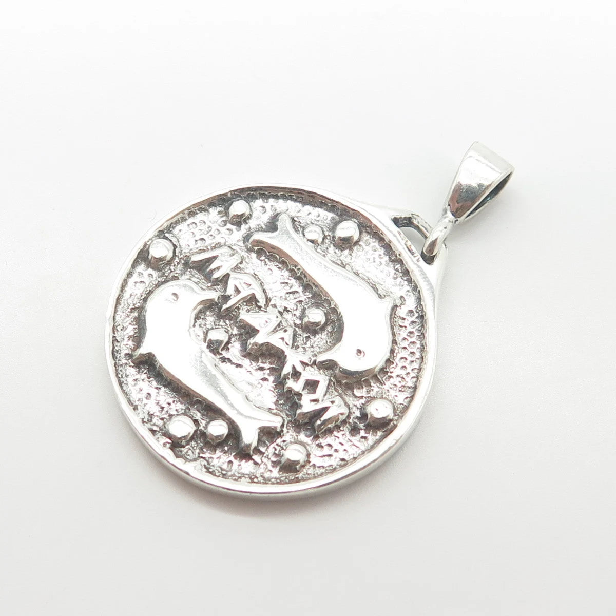 925 Sterling Silver Vintage Acropolis 1983-1993 Medal Pendant