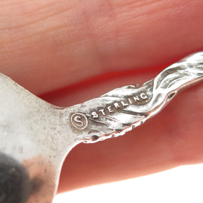 SHEPARD 925 Sterling Silver Antique Enamel Illinois States & Cities Coffee Spoon