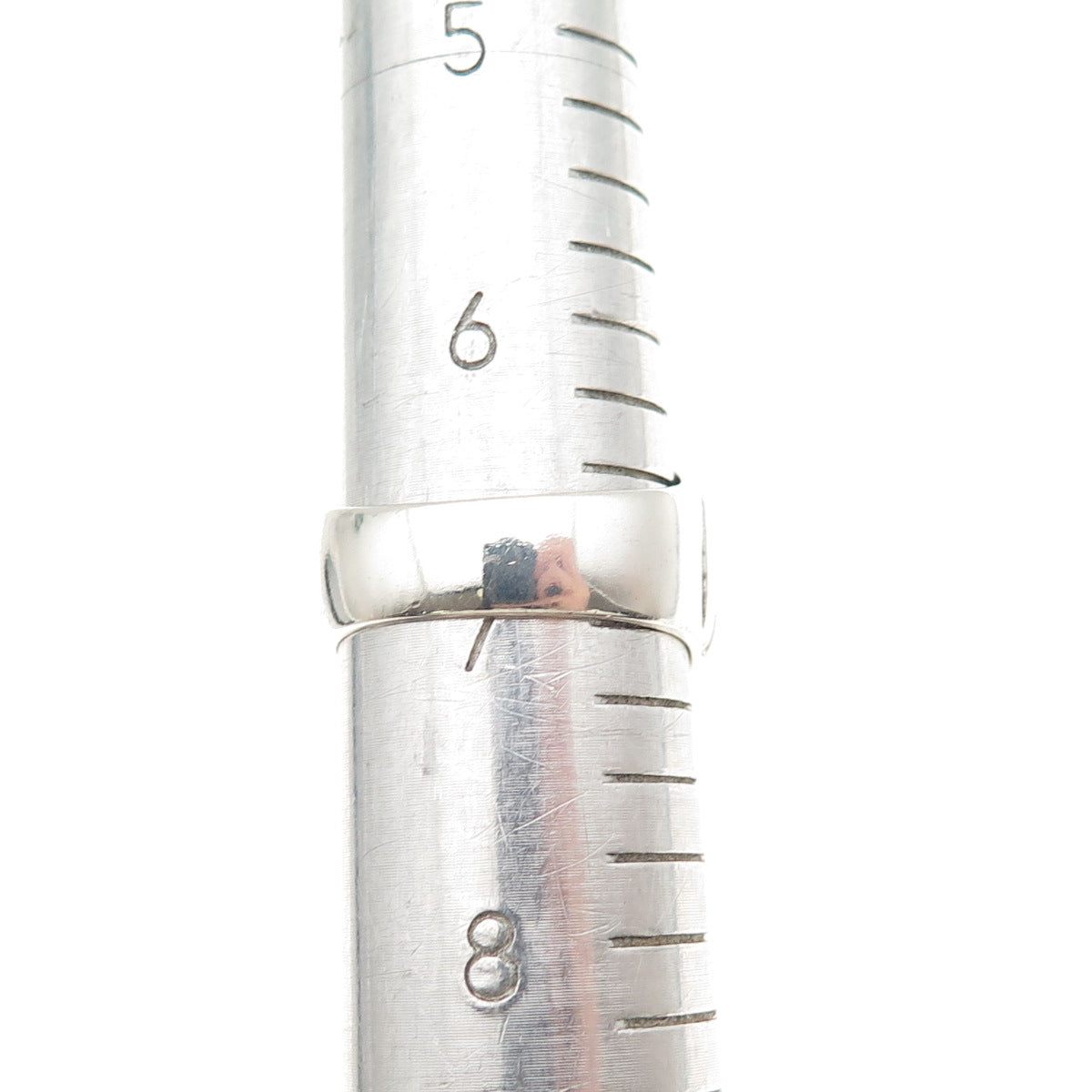 Beverly Hills 925 Sterling Silver Vintage Diamond-Cut Modernist Ring Size 7