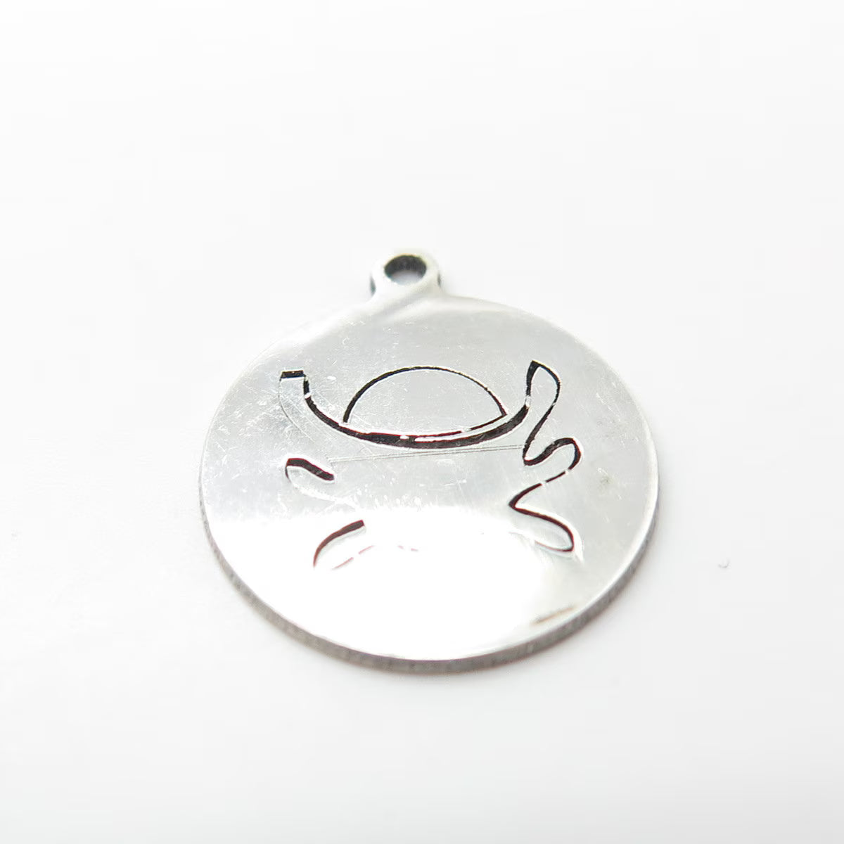 925 Sterling Silver USA Two In Town Etched Charm Pendant