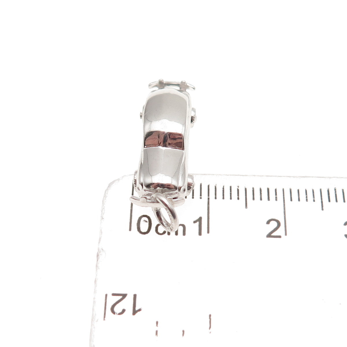 925 Sterling Silver Vintage Retro Car Movable 3D Charm Pendant