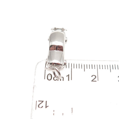 925 Sterling Silver Vintage Retro Car Movable 3D Charm Pendant