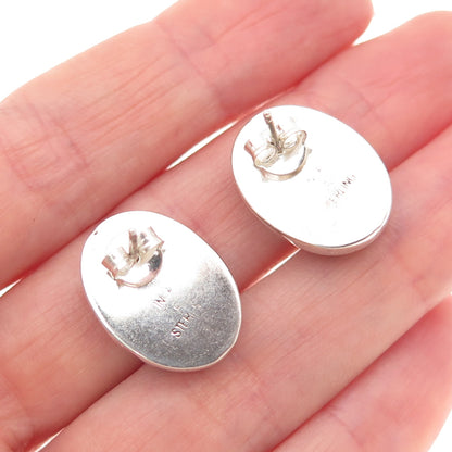 INCA Old Pawn 925 Sterling Silver Vintage Southwestern Charoite Tribal Earrings
