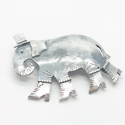 925 Sterling Silver Vintage Danielle Bali Circus Elephant Lapel Pin