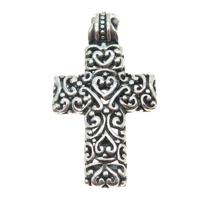 925 Sterling Silver Vintage Ornate Cross Pendant