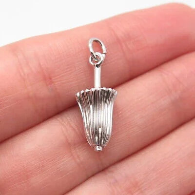 925 Sterling Silver Vintage Old Stock Umbrella Pendant