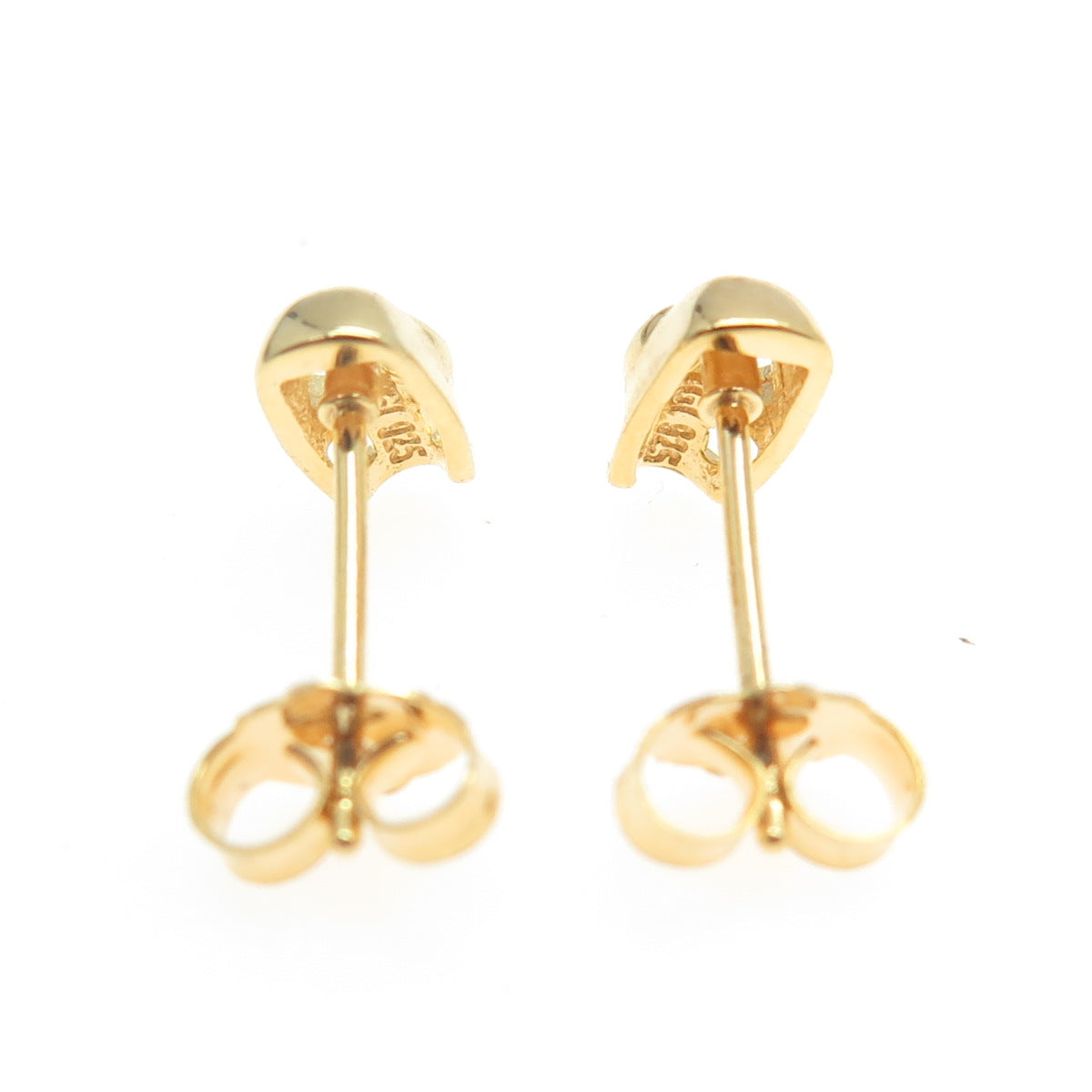 925 Sterling Silver Gold Plated Skull Stud Earrings