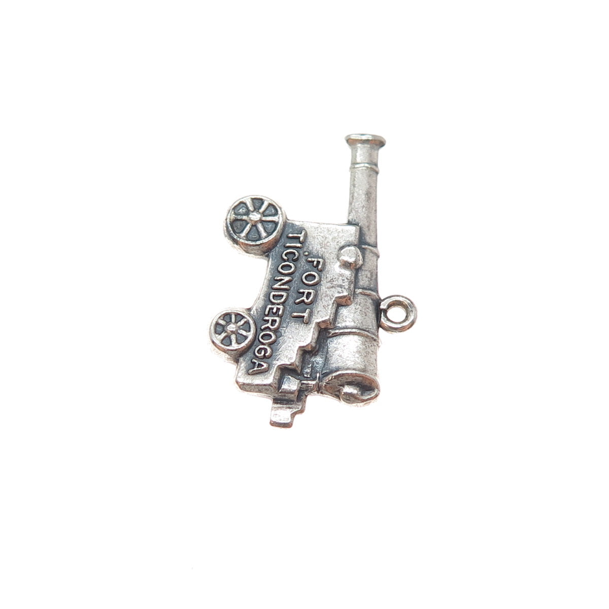 BATES & KLINKE 925 Sterling Silver Vintage Fort Ticonderoga Cannon Charm Pendant