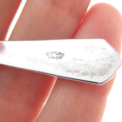 BREADNER CO 925 Sterling Silver Vintage Enamel Canada Niagara Falls Coffee Spoon