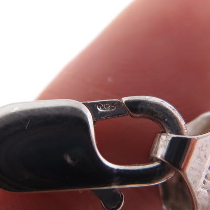 HAN 925 Sterling Silver Vintage Italy Figaro Link Bracelet 8.75"