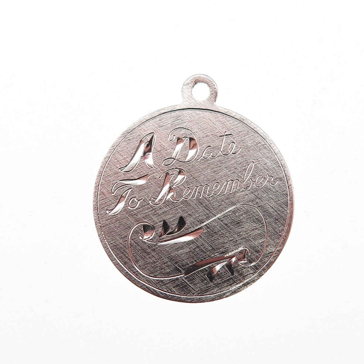 Wells 925 Sterling Silver Vintage A Date To Remember Charm Pendant