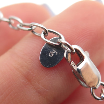 925 Sterling Silver Real Tahitian Pearl Beaded Star Chain Necklace 16-18"