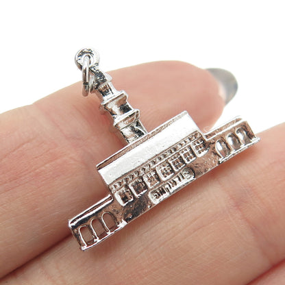 925 Sterling Silver Vintage Independence Hall Philadelphia, Pennsylvania Pendant