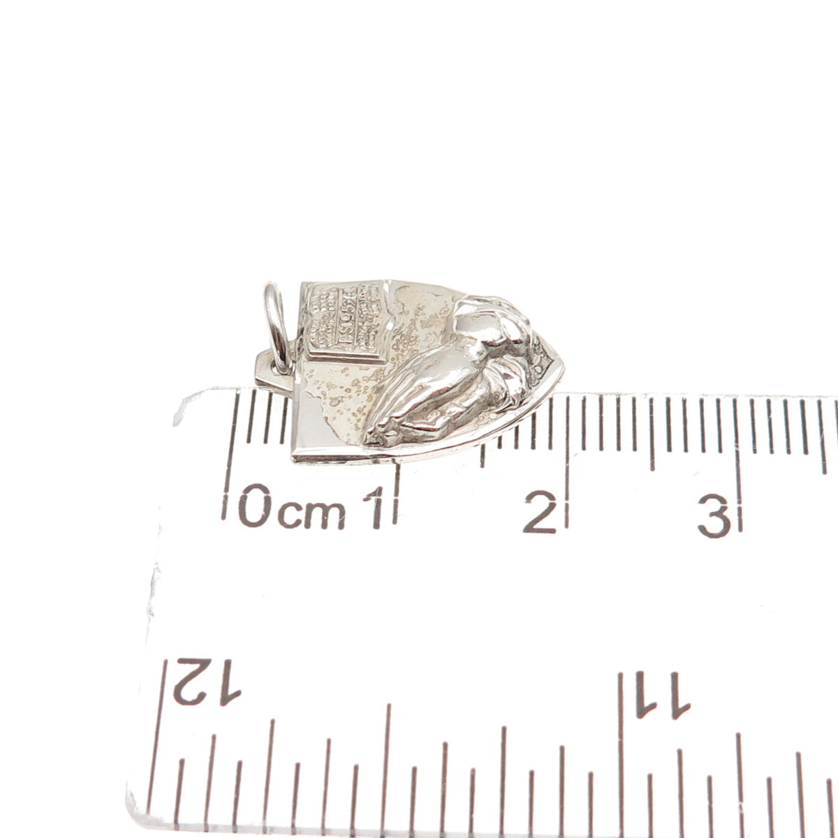 Hayward 925 Sterling Antique Art Deco Praying Hands Baptist Mini Charm Pendant