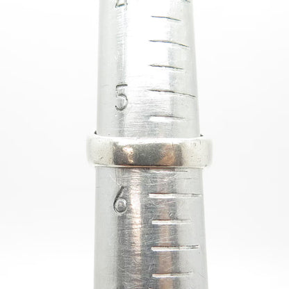 925 Sterling Silver Vintage Italy Bypass Modernist Ring Size 5.75