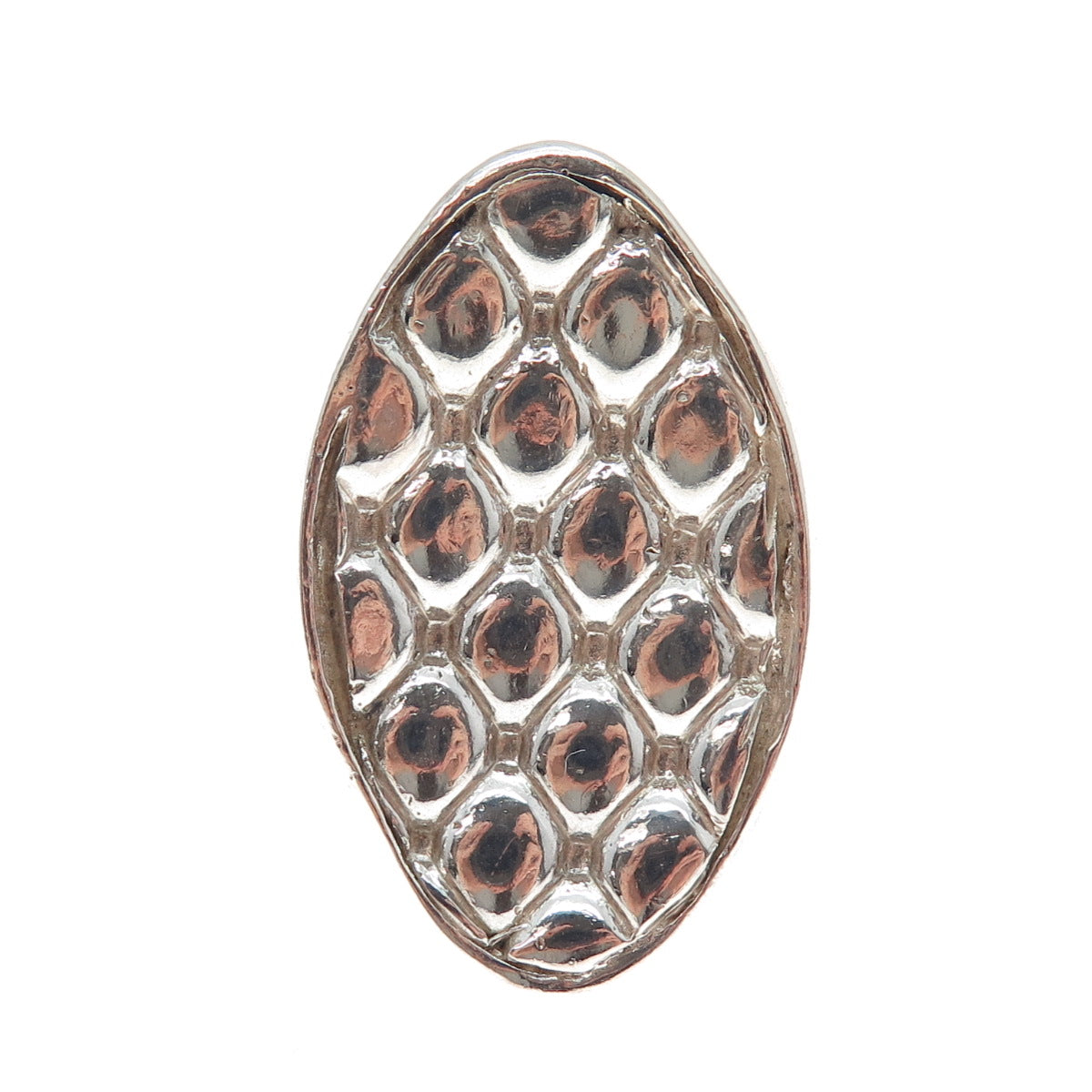 925 Sterling Silver Vintage Modernist Dragon Skin Ring Size 6.5