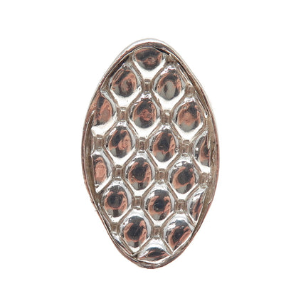 925 Sterling Silver Vintage Modernist Dragon Skin Ring Size 6.5