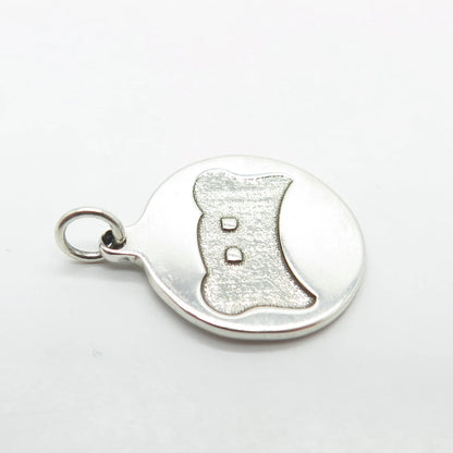925 Sterling Silver Vintage Koala Round Charm Pendant