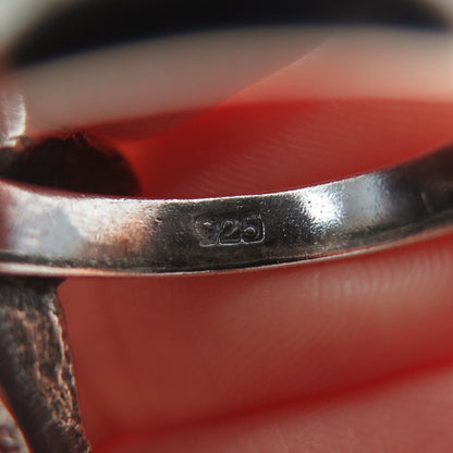 925 Sterling Silver Vintage Starfish Oxidized Ring Size 8.75