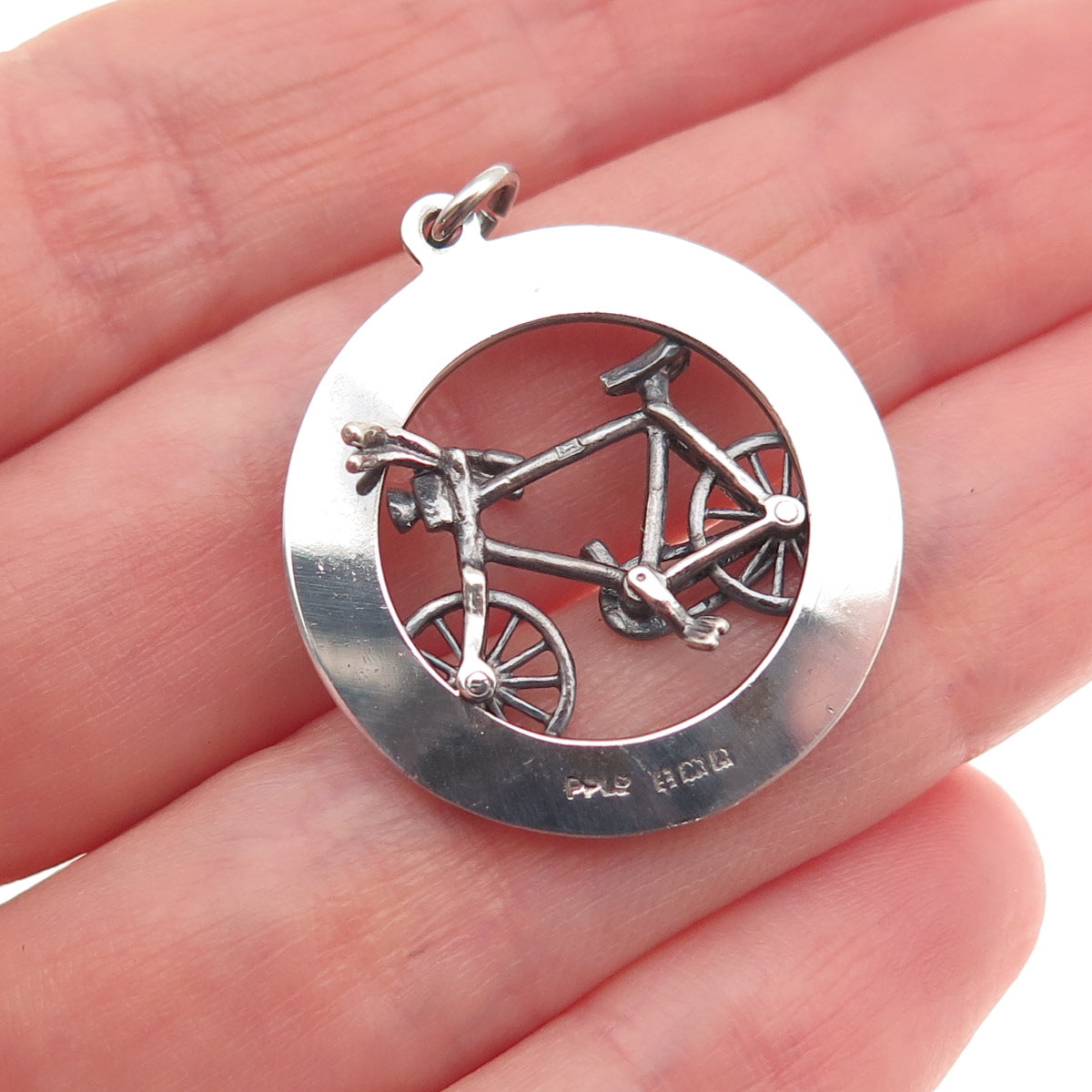 Payton Pepper & Sons 925 Sterling Silver Vintage 1964 Birmingham Bicycle Pendant
