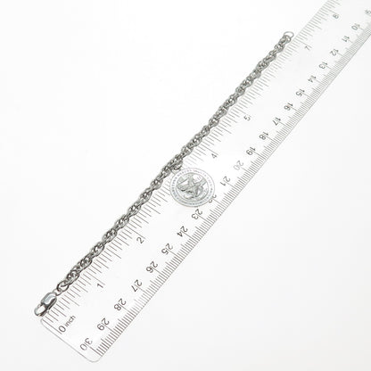 925 Sterling Vintage Hometown Heroes Salute 9/11 Prince-of-Wales Bracelet 6.75"