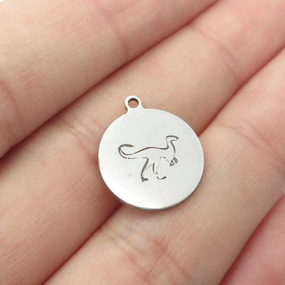 925 Sterling Silver USA Two In Town Dinosaur Charm Pendant