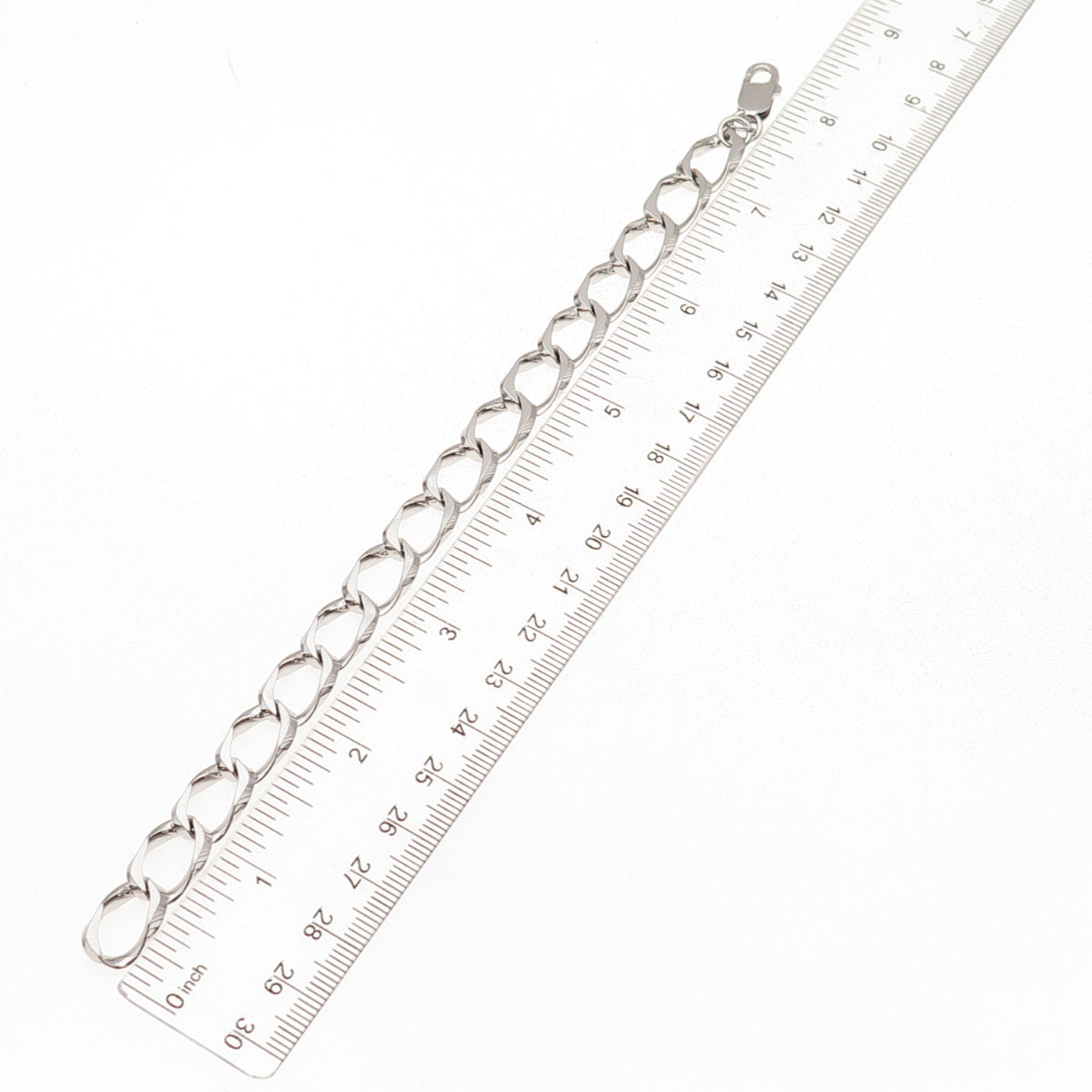 925 Sterling Silver Curb Link Bracelet 8"